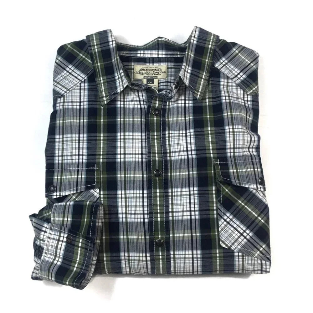 BF558 American Rag Cie Button Snap Shirt XXL